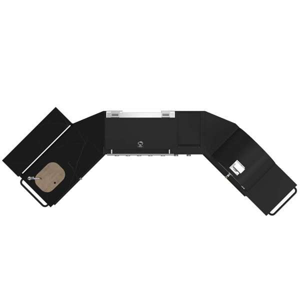 FORNO All’Aperto 87,600 BTU BBQ with 4 Stainless - Steel Burners with Infrared Burners & Side Burner, Sink Module with Black Sintered Stone Countertops, Gaz Pizza Oven, Bar & Beverage Center - Ocklawaha Outpost