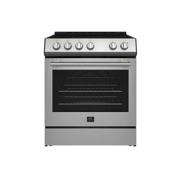 FORNO Premium 2 - Piece Kitchen Bundle - Leonardo Espresso 30" Stainless Steel Electric Range, 31" Stainless Steel Bottom Freezer Refrigerator - Ocklawaha Outpost