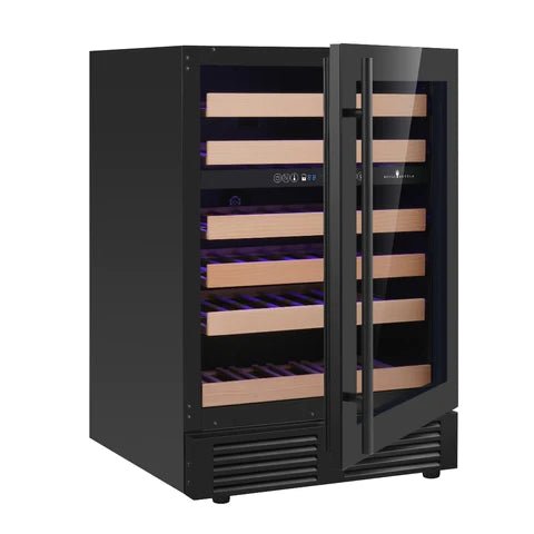 24 Inch Under Counter LOW-E Glass Door Dual Zone Wine Cooler - Ocklawaha Outpost