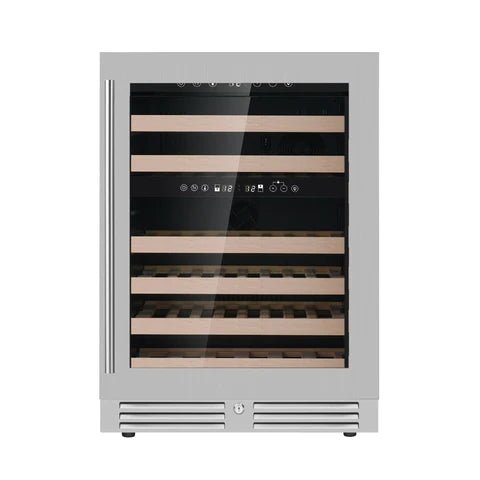 24 Inch Under Counter LOW-E Glass Door Dual Zone Wine Cooler - Ocklawaha Outpost