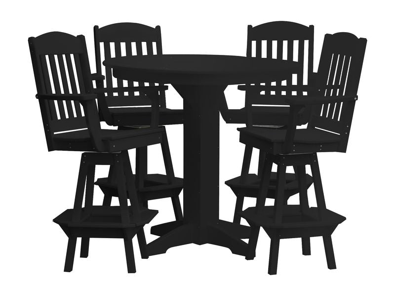 Amish Crafted Poly Classic Back Dinning Bar Set - Ocklawaha Outpost