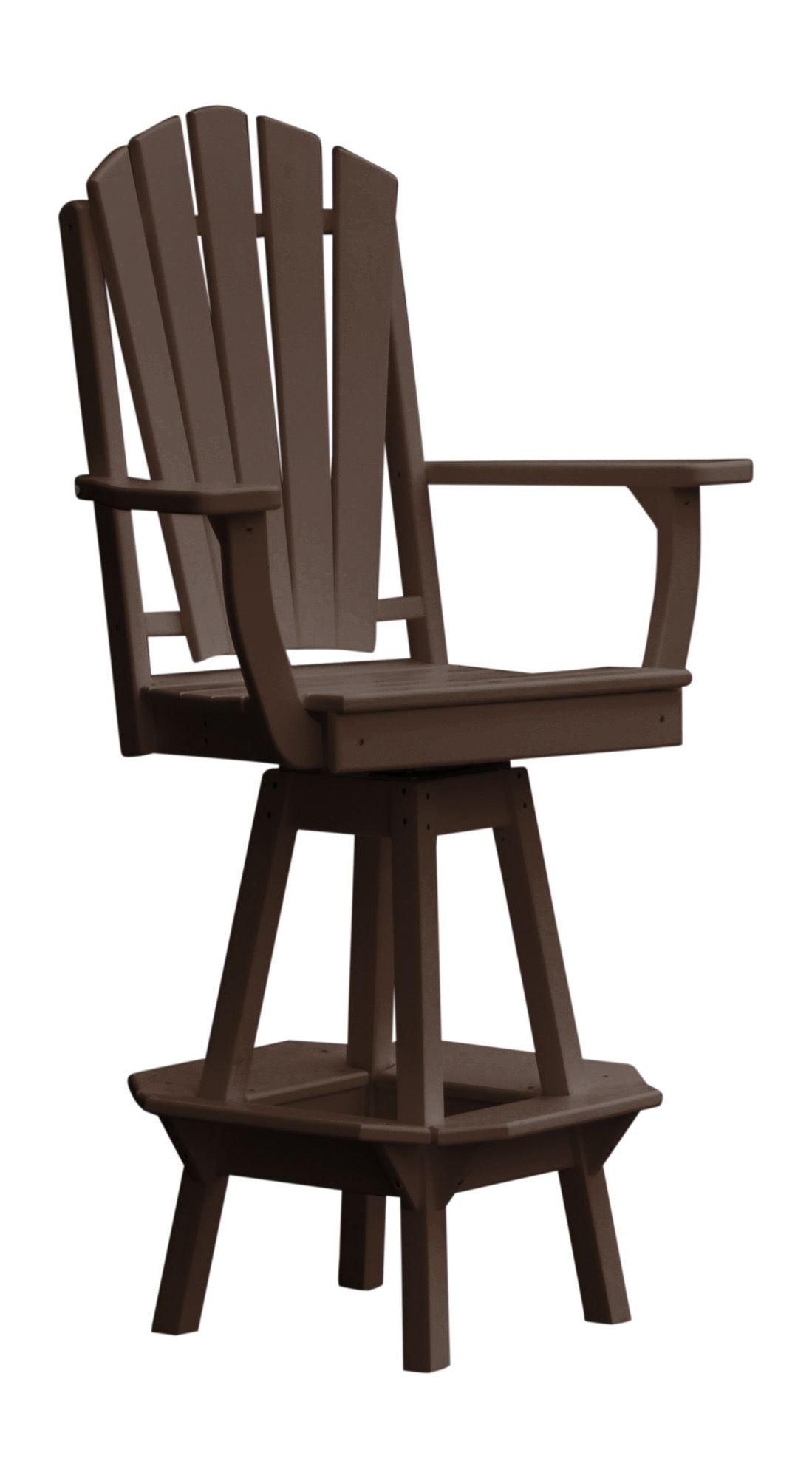 Amish Crafted Poly Fanback Adirondack Swivel Bar Chair w/Arms - Ocklawaha Outpost