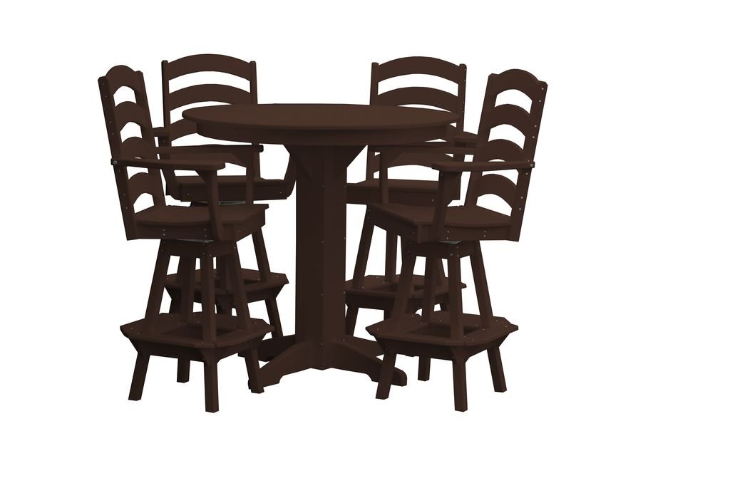 Amish Crafted Poly Ladderback Dinning Bar Set - Ocklawaha Outpost