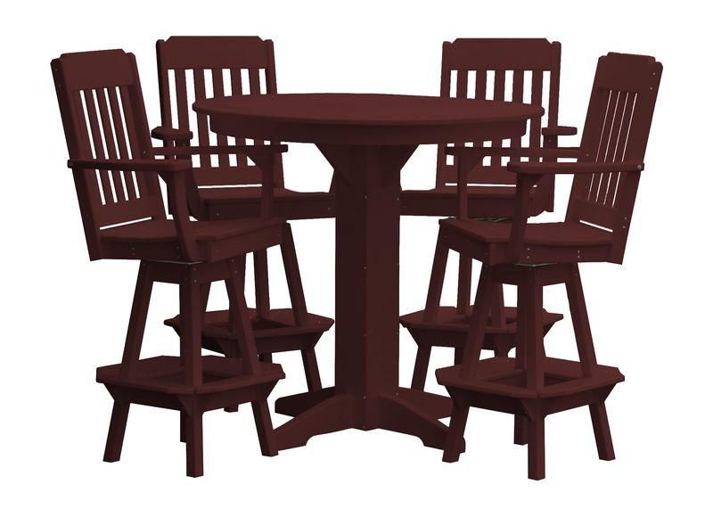 Amish Crafted Poly Traditional Back Dinning Bar Set - Ocklawaha Outpost