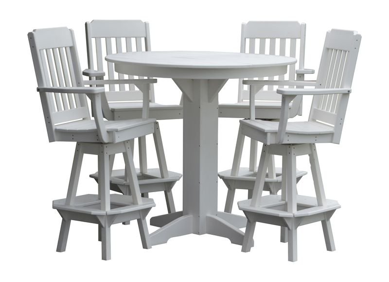 Amish Crafted Poly Traditional Back Dinning Bar Set - Ocklawaha Outpost