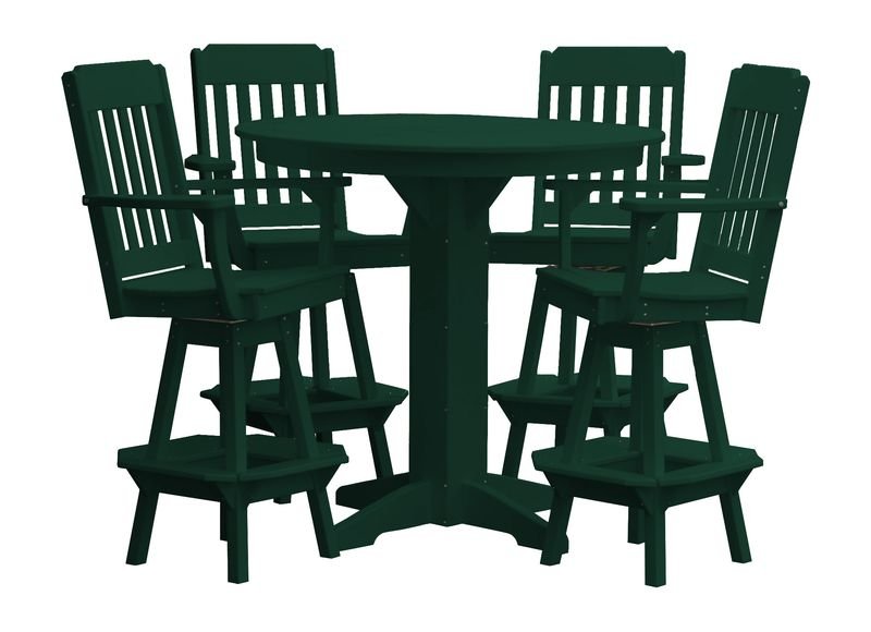 Amish Crafted Poly Traditional Back Dinning Bar Set - Ocklawaha Outpost