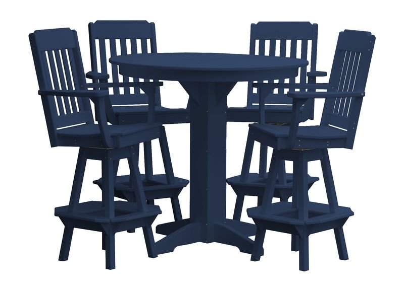 Amish Crafted Poly Traditional Back Dinning Bar Set - Ocklawaha Outpost