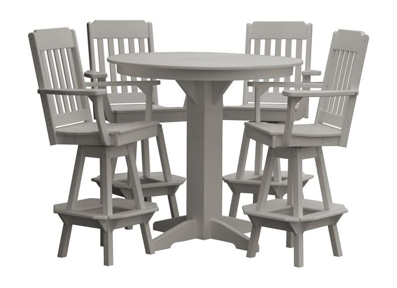 Amish Crafted Poly Traditional Back Dinning Bar Set - Ocklawaha Outpost