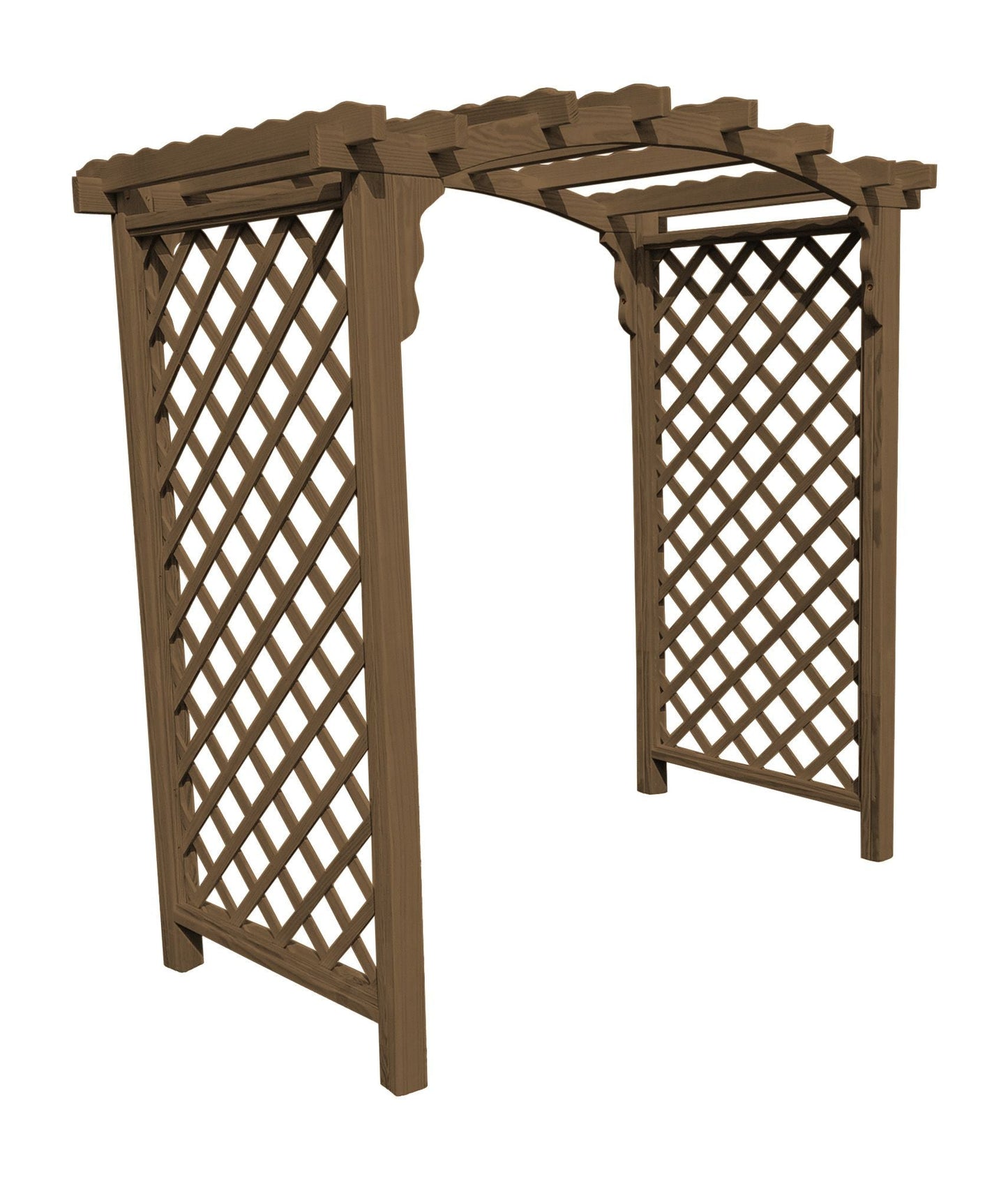 Amish Designed 6' Jamesport Arbor, Crafted with Premium Heart Pine Treated Lumber - Ocklawaha Outpost