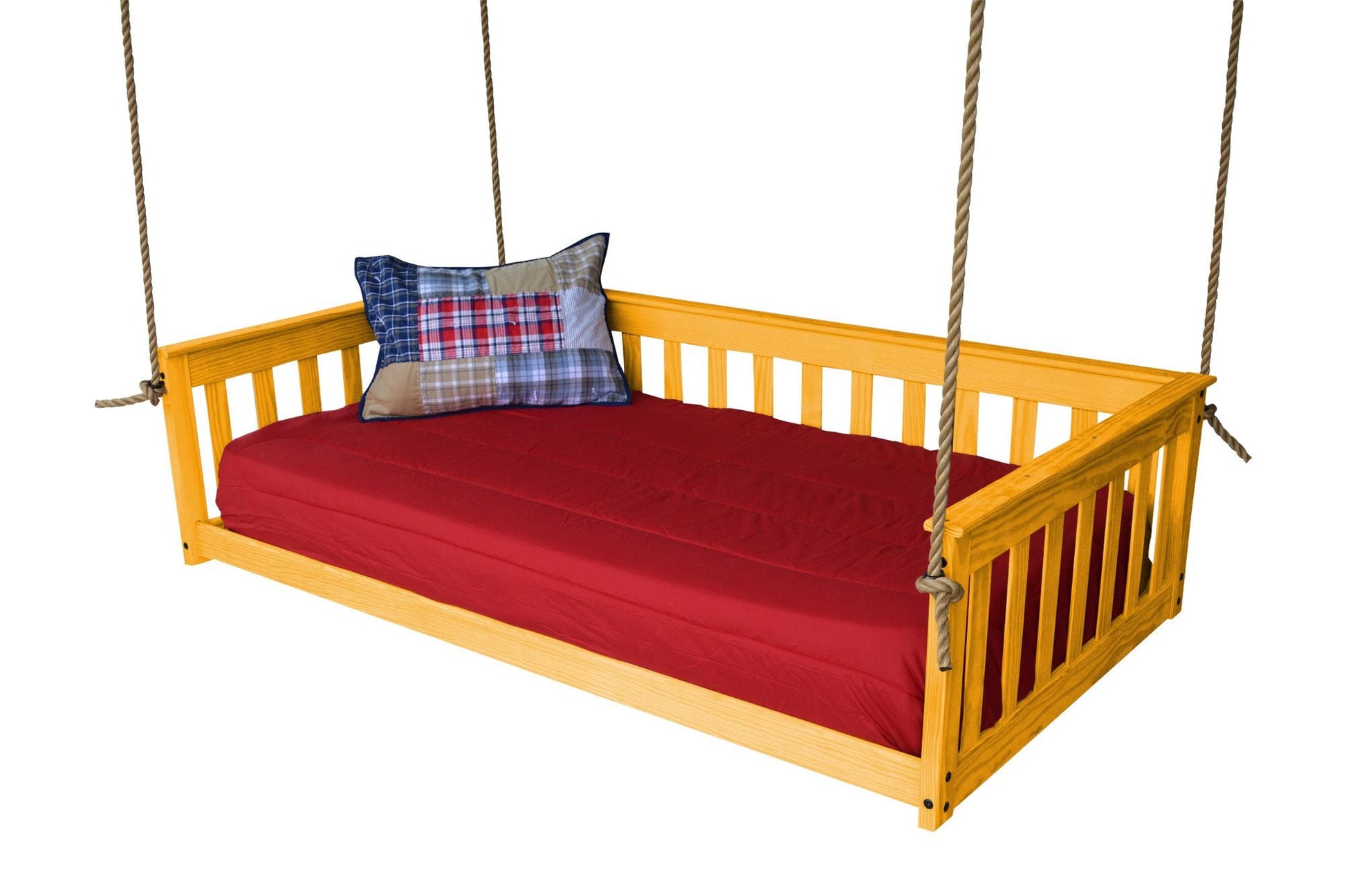 Amish HandcraftedTwin Mission Hanging Daybed with Rope - Ocklawaha Outpost