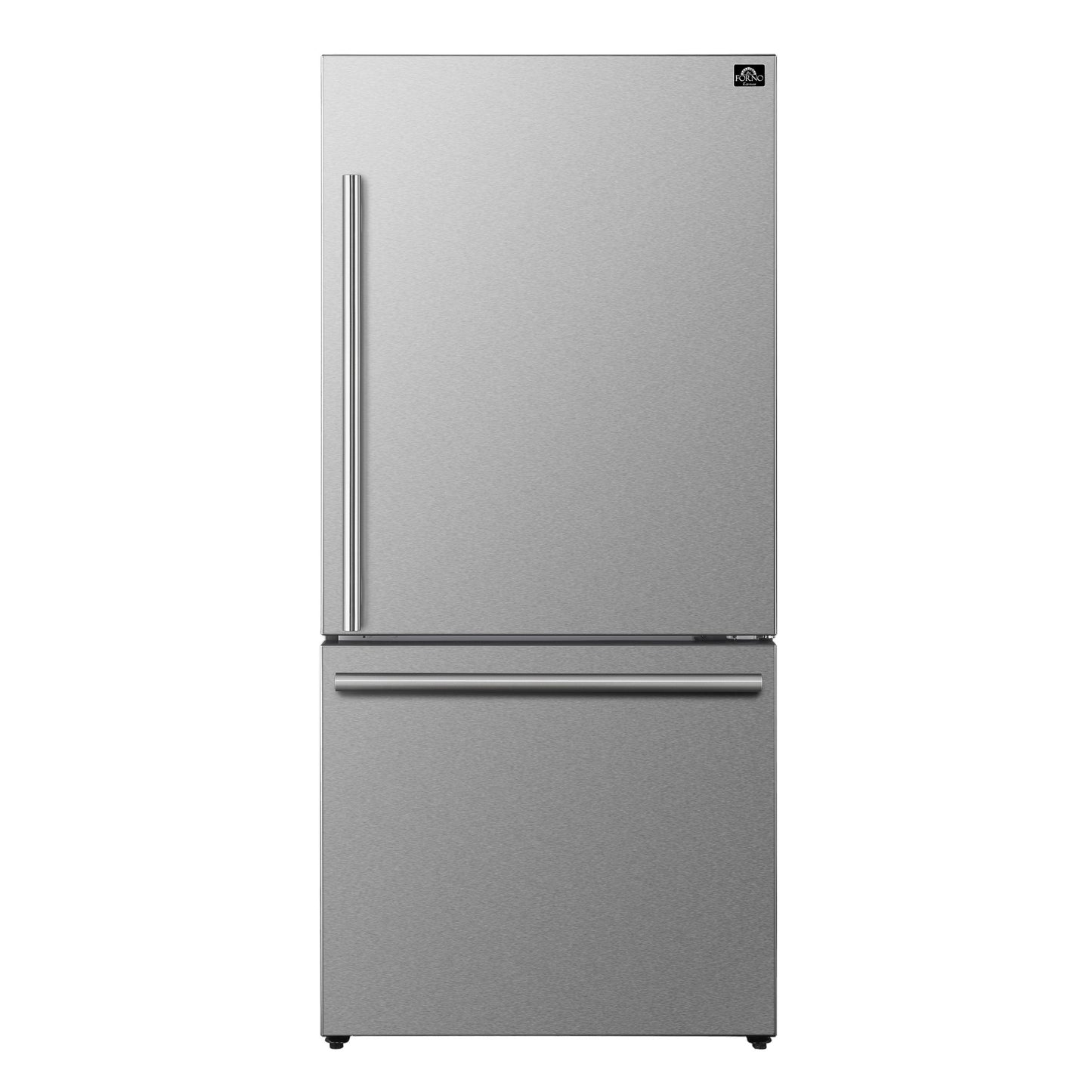 FORNO 31″ Milano Espresso Bottom Freezer Right Swing Door Refrigerator in Stainless Steel - Ocklawaha Outpost