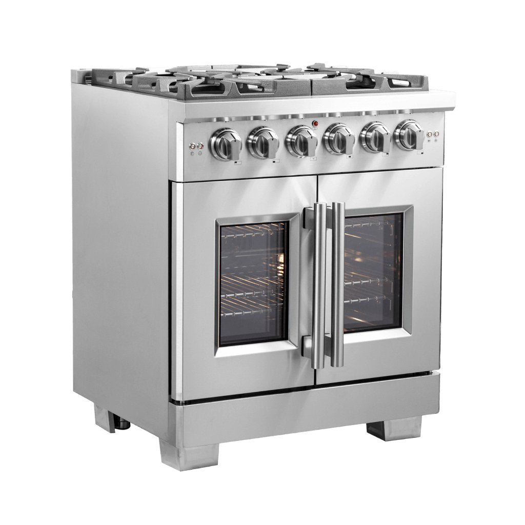 Forno Capriasca 30" Freestanding French Door Gas Range - Ocklawaha Outpost