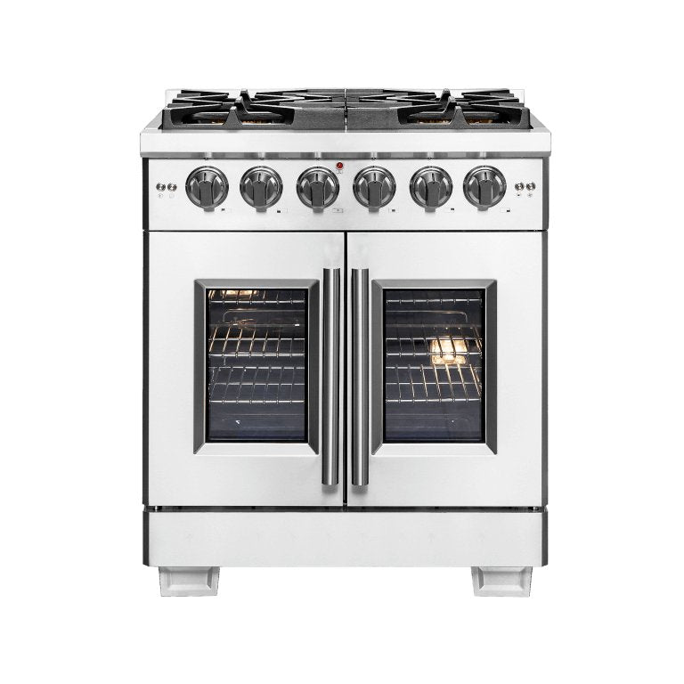 Forno Capriasca 30" Freestanding French Door Gas Range - Ocklawaha Outpost