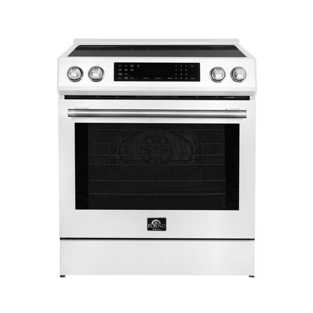 FORNO – Espresso Donatello 30-Inch Slide-In Induction Range White - Ocklawaha Outpost