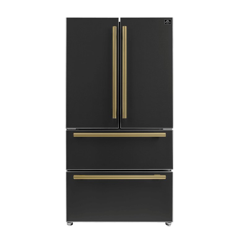 FORNO Espresso Moena 36-inch French Door Refrigerator in Black, 19.2 Cu.ft - Ocklawaha Outpost