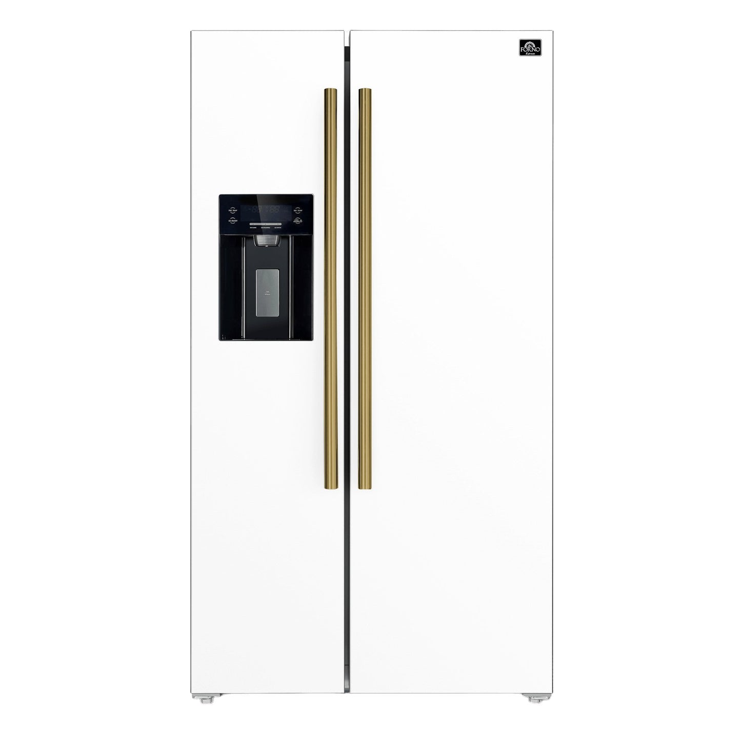 FORNO Espresso Salerno 36-inch Side-by-Side 20 cu.ft Refrigerator in White with Ice & Water Dispenser - Ocklawaha Outpost