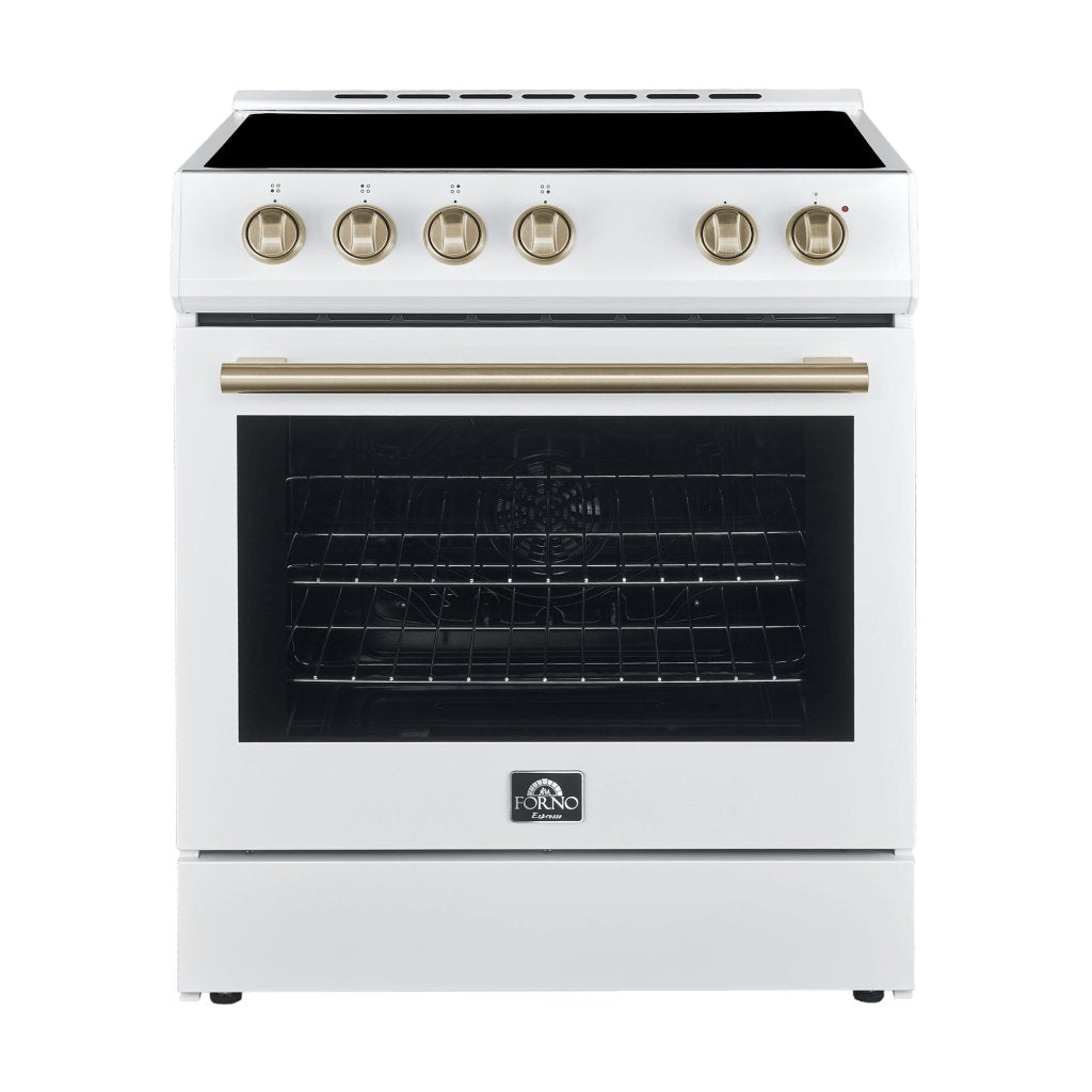 FORNO Leonardo Espresso 30″ Electric Range White - Ocklawaha Outpost