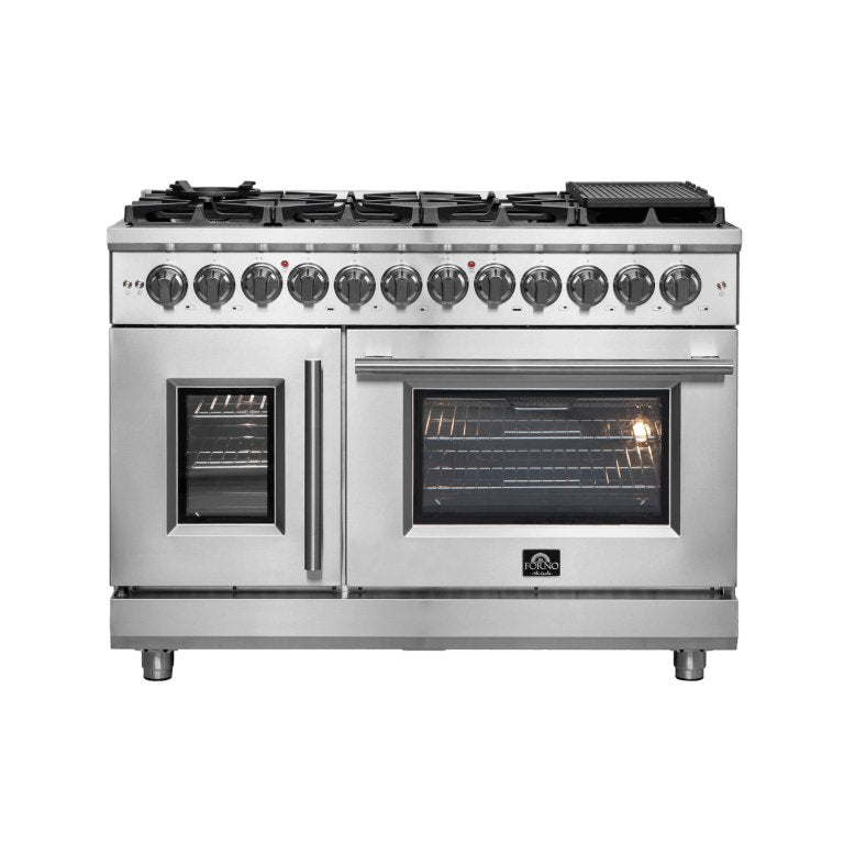 FORNO Massimo 48″ Freestanding French Door Dual Fuel Range - Ocklawaha Outpost