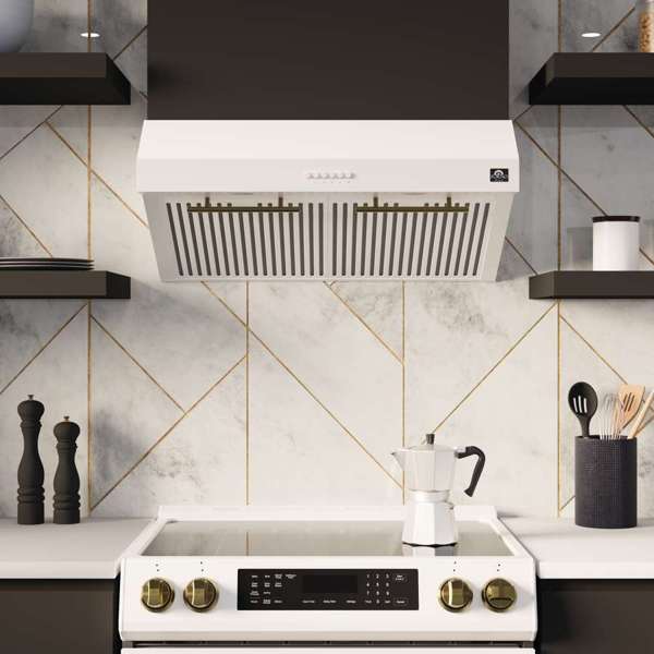 FORNO Premium 2 - Piece Kitchen Bundle - Leonardo Espresso 30" Range, 30" Range Hood - Ocklawaha Outpost
