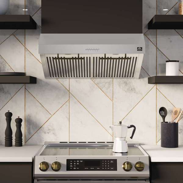 FORNO Premium 2 - Piece Kitchen Bundle - Leonardo Espresso 30" Range, 30" Range Hood - Ocklawaha Outpost