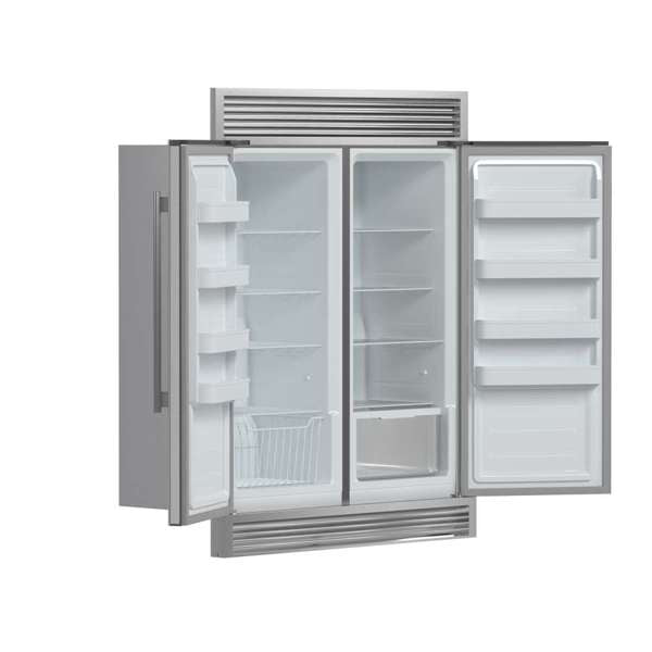 FORNO Premium 3 - Piece Kitchen Bundle - Galiano 48" Freestanding Dual Fuel Range, Maderno 60" Convertible Refrigerator/Freezer, Orvieto 48" Wall Mount Range Hood - Ocklawaha Outpost