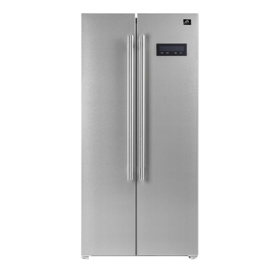 FORNO Salerno 33″ Side-by-Side 15.6 Cu.Ft. Stainless Steel Refrigerator - Ocklawaha Outpost