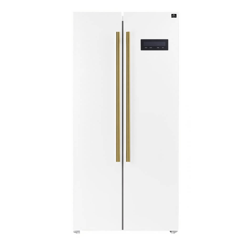 FORNO Salerno Espresso 33-inch Side-by-Side 15.6 Cu.Ft. White Refrigerator - Ocklawaha Outpost