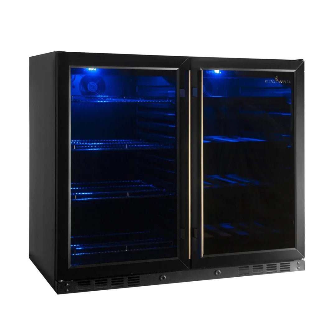 KingsBottle 39 Inch Under Counter Wine And Beer Fridge Combo - Ocklawaha Outpost