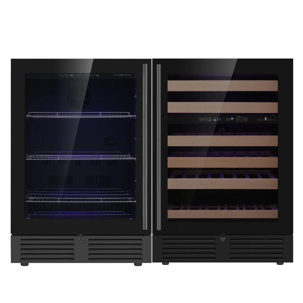 KingsBottle 48" Ultimate Under Bench Wine Fridge and Bar Refrigerator Combo - Ocklawaha Outpost