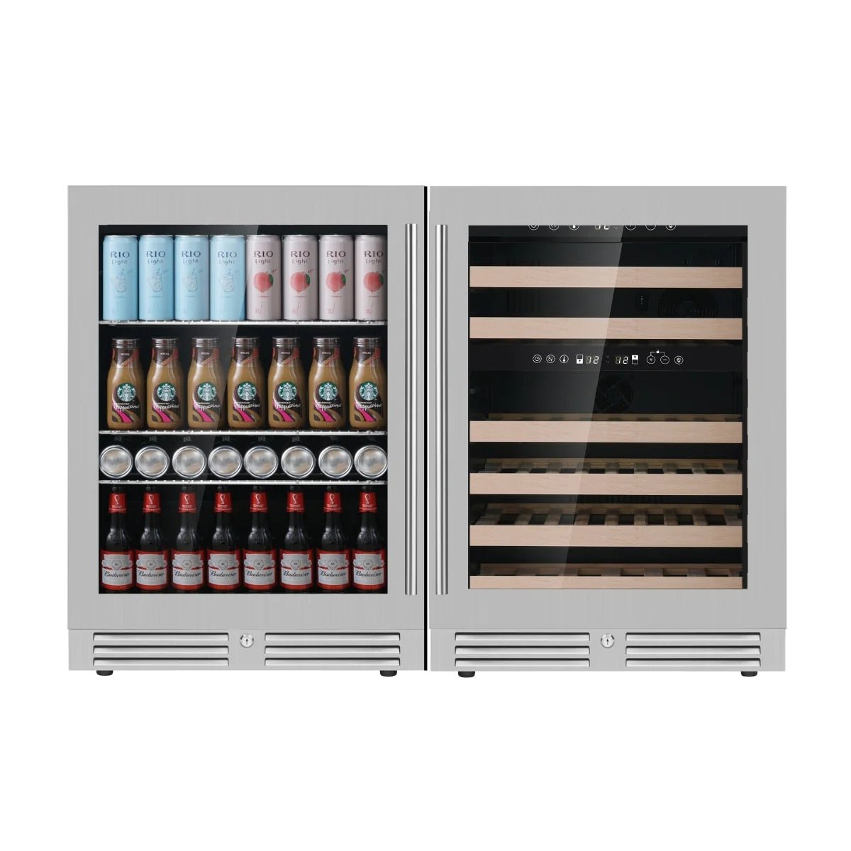 KingsBottle 48" Ultimate Under Bench Wine Fridge and Bar Refrigerator Combo - Ocklawaha Outpost