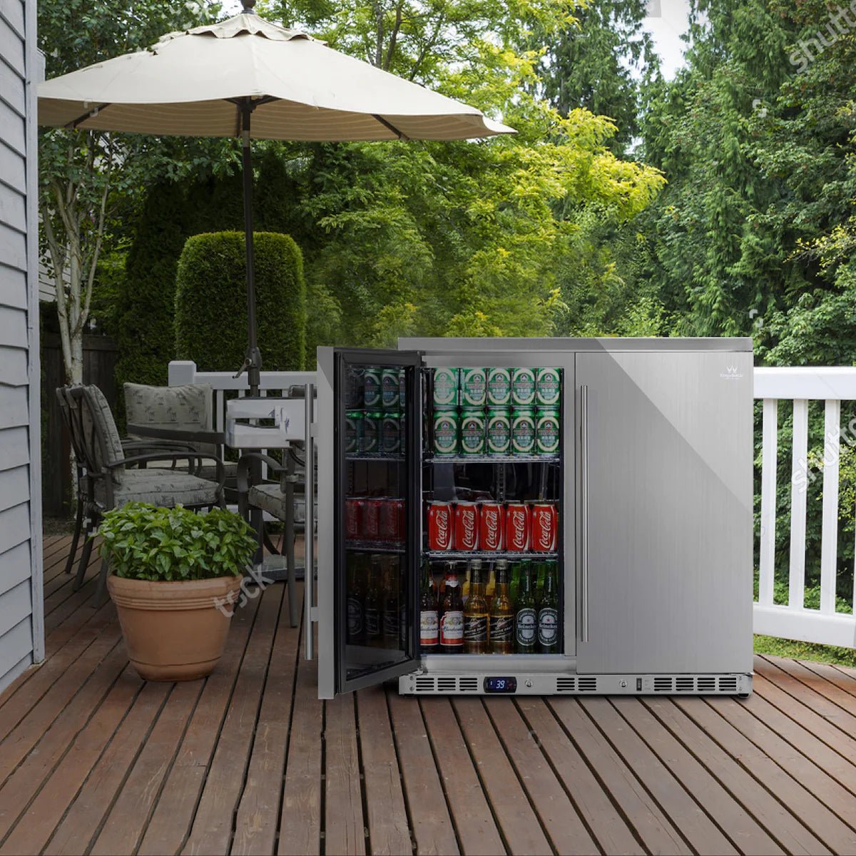 Outdoor Beverage Refrigerator 36 Inch 2 Door For Home By KIngsBottle - Ocklawaha Outpost