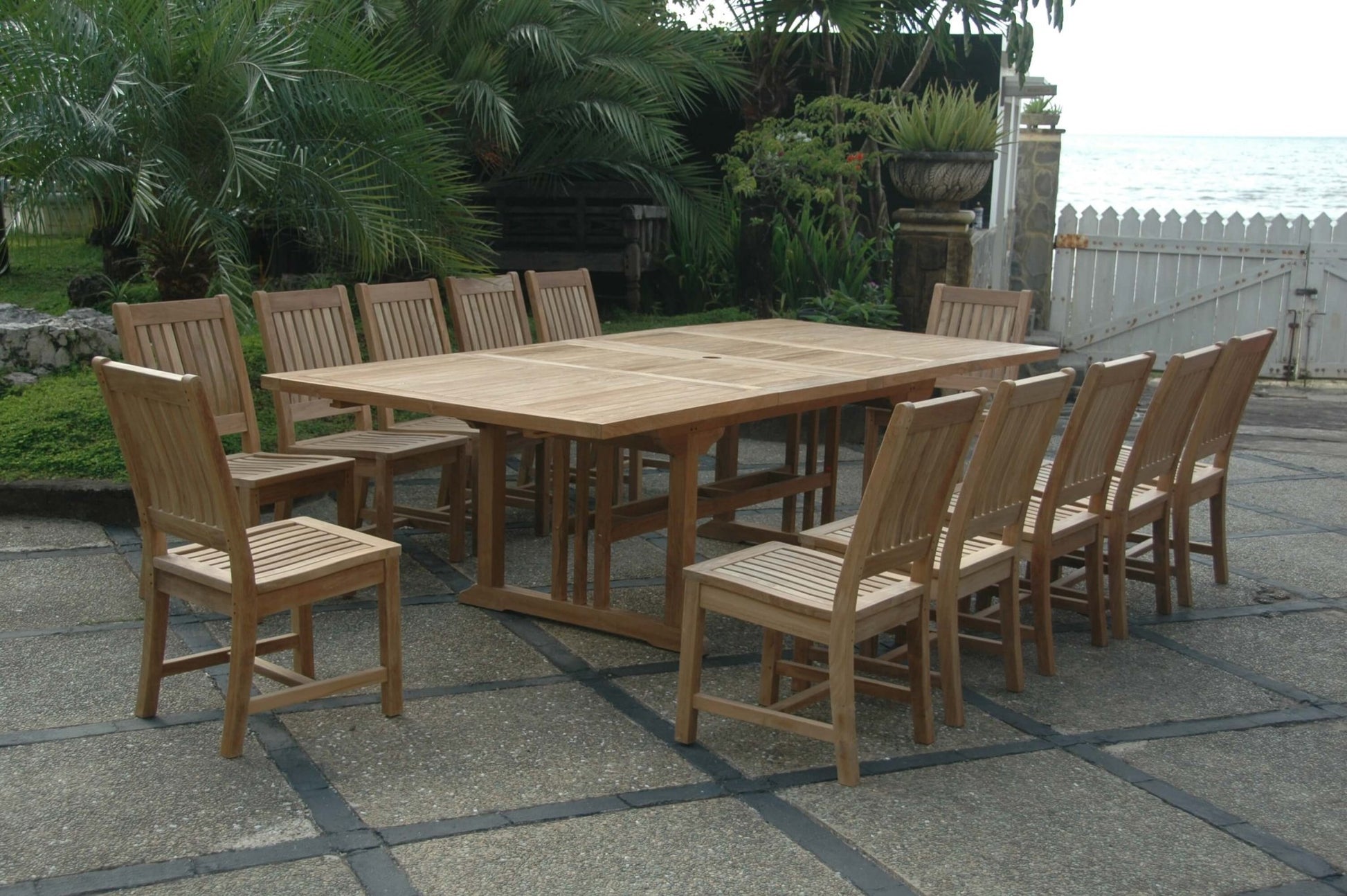 Sahara Rialto 13 - Pieces Rectangular Dining Set - Ocklawaha Outpost