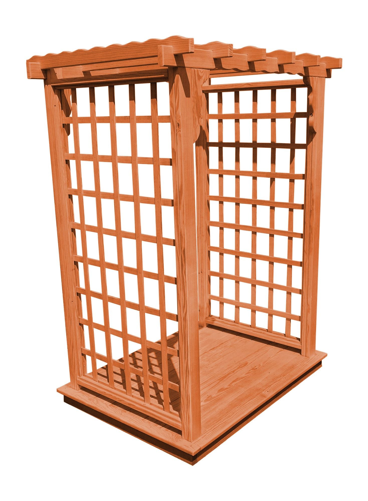 The 4' Lexington Arbor & Deck: Amish Crafted Timeless Elegance for Your Garden or Patio - Ocklawaha Outpost