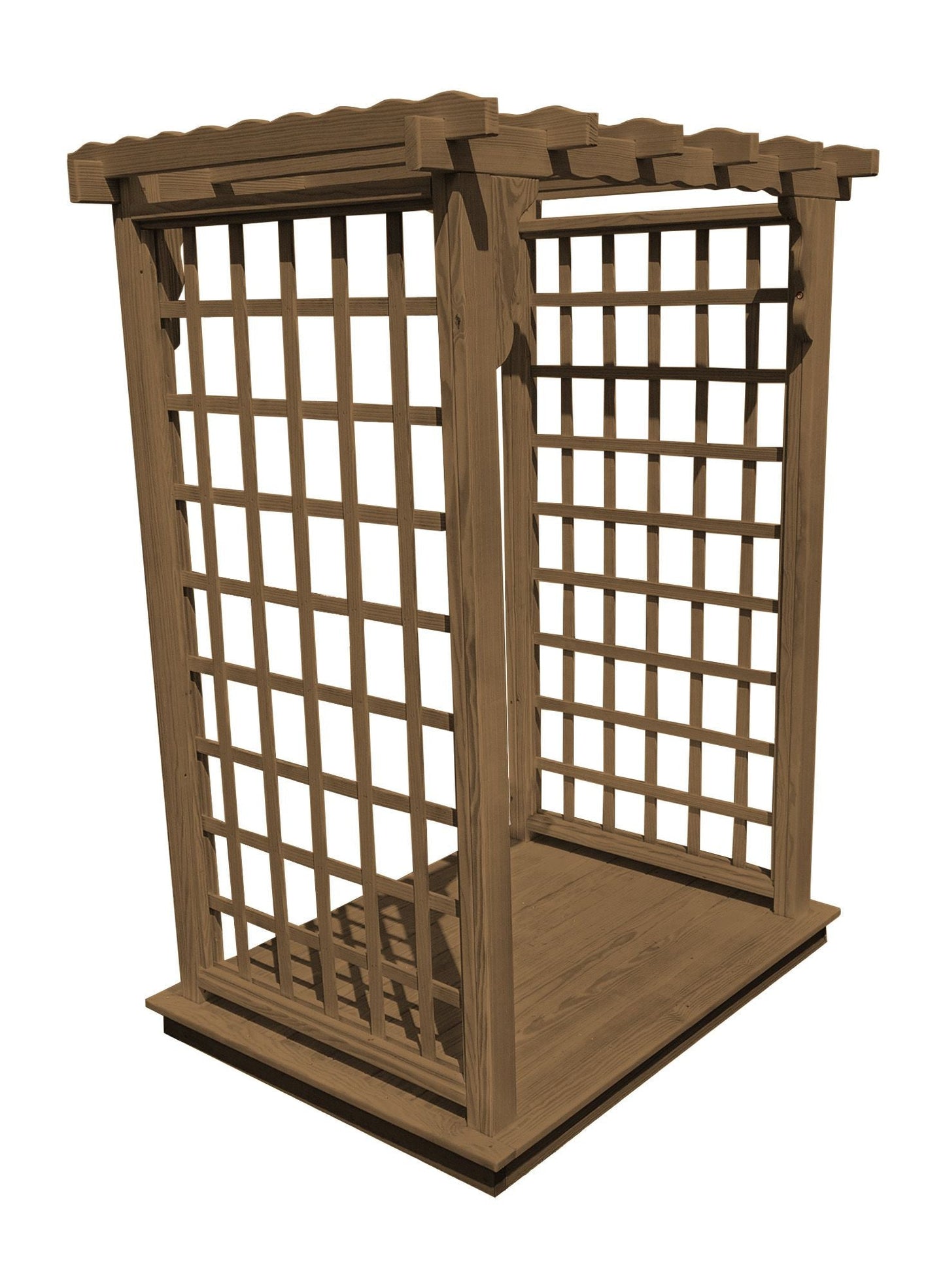 The 4' Lexington Arbor & Deck: Amish Crafted Timeless Elegance for Your Garden or Patio - Ocklawaha Outpost