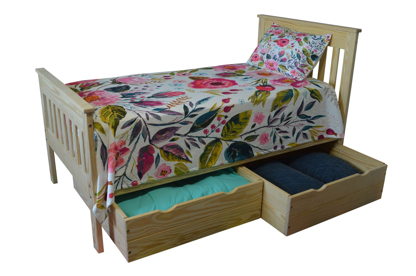 Twin Harmony Bed With Double Drawers - Ocklawaha Outpost