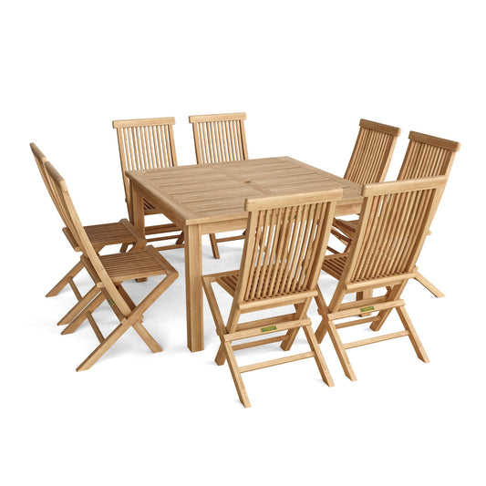 Windsor Classic Chair 9 - Pieces Folding Dining Set - Ocklawaha Outpost