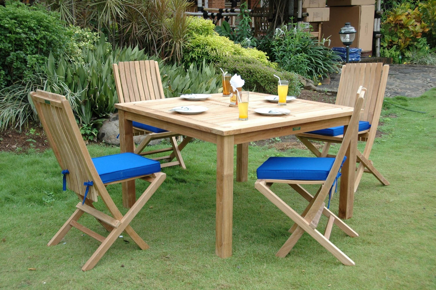 Windsor Comfort Chair 5 - Pieces Folding Dining Set - Ocklawaha Outpost